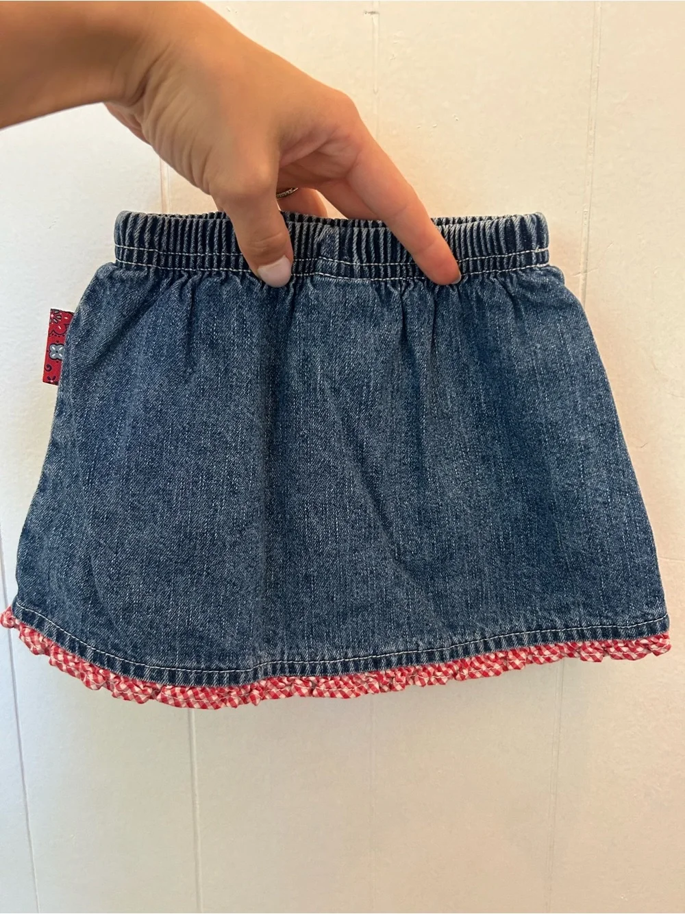Vintage OshKosh Denim Skort with Star Embroidery